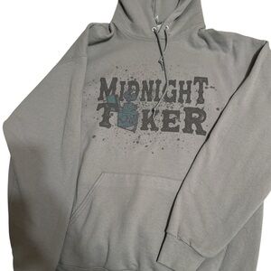Jerzees Gray Graphic Hoodie.       Midnight Toker